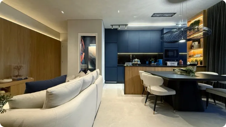 Decorado - Sala de jantar e cozinha